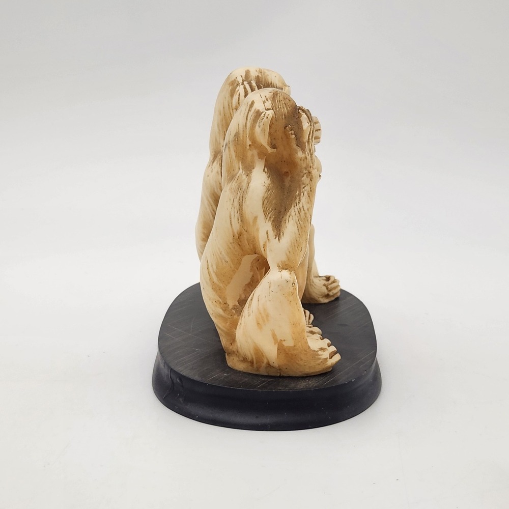A Santini 3 Wise Monkeys Sculpture Italy Classic Figure See Hear Speak No Evil - Picture 4 of 8